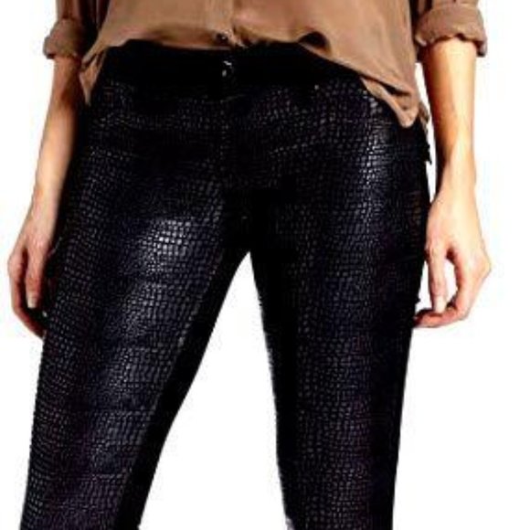 DL1961 Denim - Dl1961 Women’s Emma Snake Print Embossed Skinny
